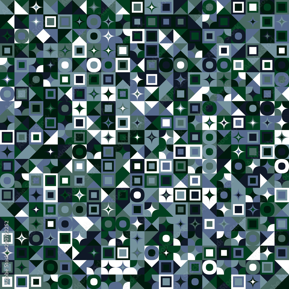 Poster chaotic colorful geometrical mosaic pattern background - abstract vector design