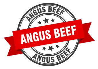 angus beef label. angus beef red band sign. angus beef