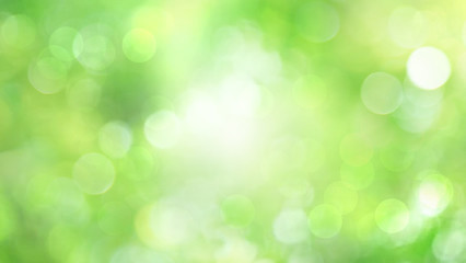Abstract green background with bokeh