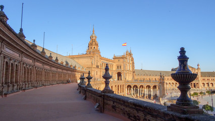 Naklejka premium The amazing Spain Square, Plaza de Espana en Seville