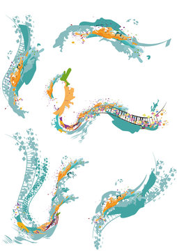 Abstract colorful splash of a wave. Element for design  cards, invitations, gift cards, flyers and brochures.