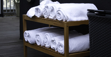 Fototapeta na wymiar Tidy spa towels
