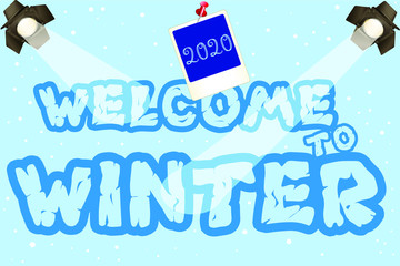 poster design for welcome winter