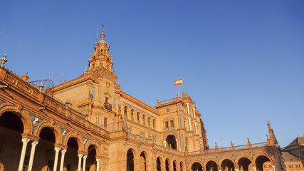 Obraz premium The amazing Spain Square, Plaza de Espana en Seville
