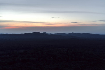 Sunrise in the middle of a jungle in Sri Lanka