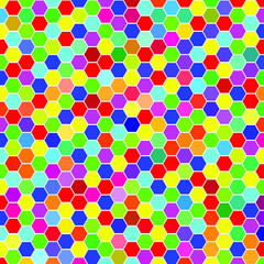 The pentagon artwork is the same and it is bright and beautiful. It looks fun.The colorful pentagon background image looks bright.The abstract image has a pentagon with bright colors.