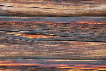 Background of old pine boards. Street lighting.