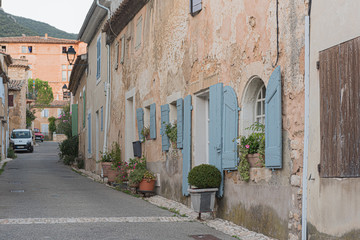 Fototapeta na wymiar Narrow Street in the Medieval Village of Rustrel, France