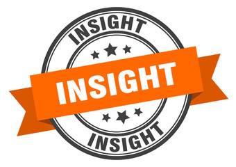 Fototapeta premium insight label. insight orange band sign. insight