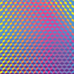 Buntes Würfelmuster oder Waben