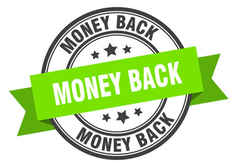 Obraz premium money back label. money back green band sign. money back