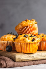Savory muffins with sun dried tomatoes and olives.