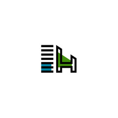 H initial letter, modern logo design template