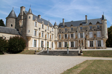 Fototapeta na wymiar medieval and renaissance castle (terre-neuve) in fontenay-le-comte (vendée - france) 