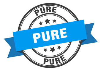 pure label. pure blue band sign. pure