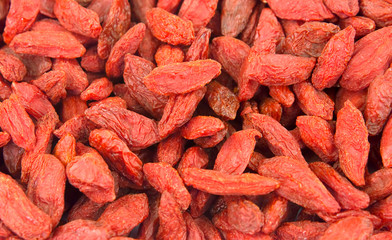 Background of dried goji berries