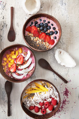 Breakfast based on yogurt and berries. Healthy and healthy food. A minimum of calories. View from...