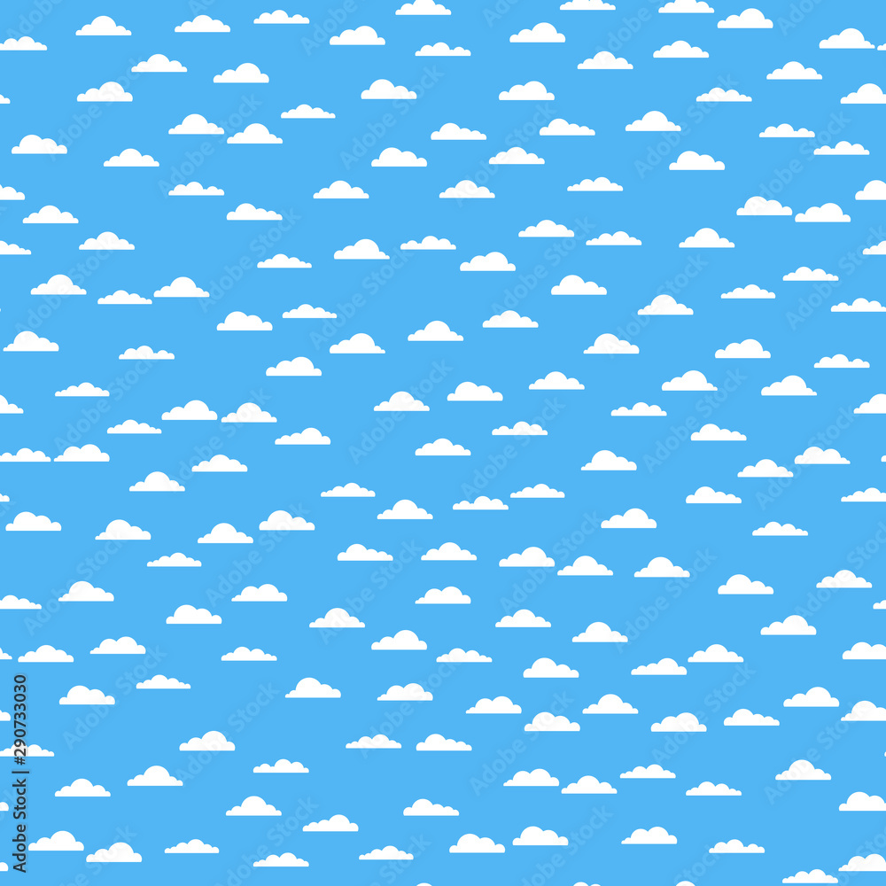 Poster cloud seamless pattern. vector background.