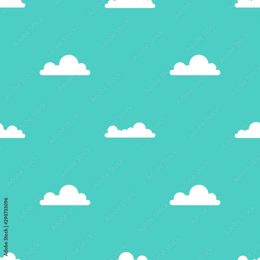Poster cloud seamless pattern. vector background.