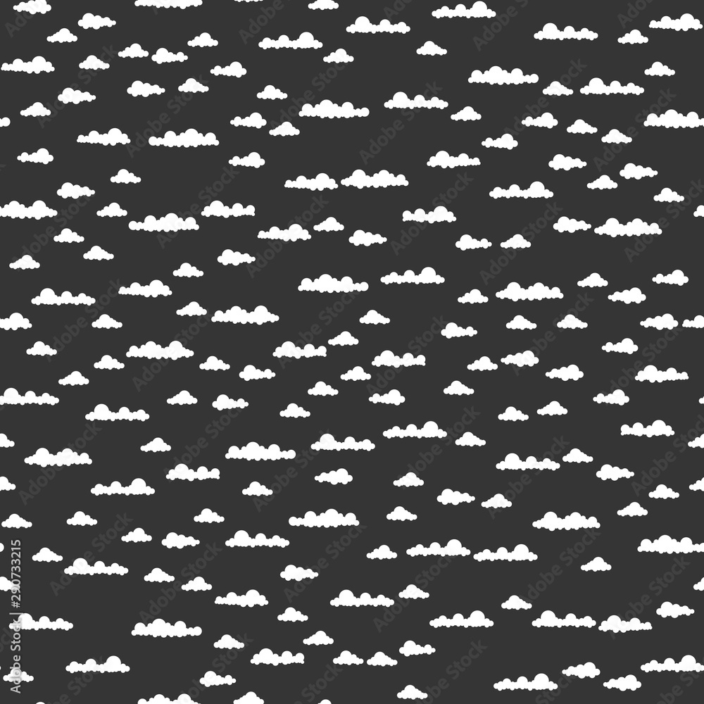 Poster cloud seamless pattern. vector background.