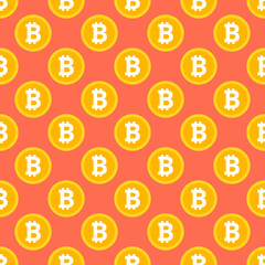 Bitcoin pattern. Vector illustration.