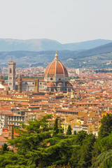 Fototapeta na wymiar Landscape view of Florence on a sunny day