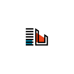 U initial letter, modern logo design template