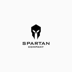 Spartan helmet Logo Icon Design Template. Warriors, Roman, Ancient,  modern vector illustration