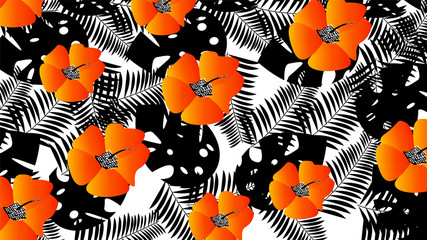 floral pattern background, flowers, leaves, floral frame