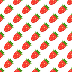 Seamless pattern. Strawberry background. Vector illustration.