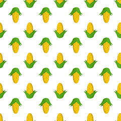 Seamless pattern. Corn background. Vector illustration.