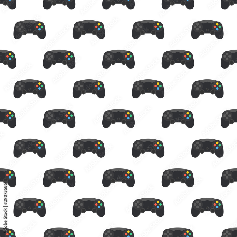 Poster video game controller pattern. joystick icon. vector illustration.