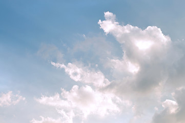 blue sky with white clouds