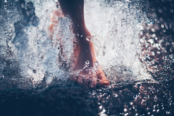 Fototapeta premium summer cooling - fountain water splash