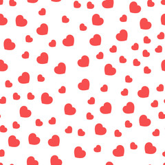 Hearts seamless pattern. Vector background.