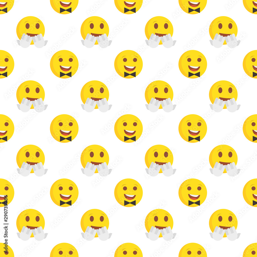 Poster smiley face seamless pattern. vector background.