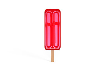 Ice cream candy mock up template on isolated white background, 3d illustration