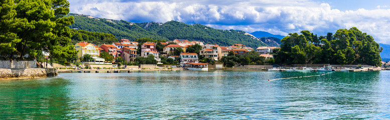 Fototapeta na wymiar Idyllic beautiful island Rab. Travel and holidays in Croatia