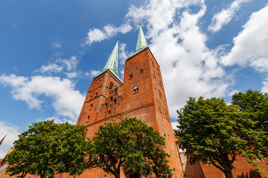 beautiful cathedral of the hanseatic city of lubeck