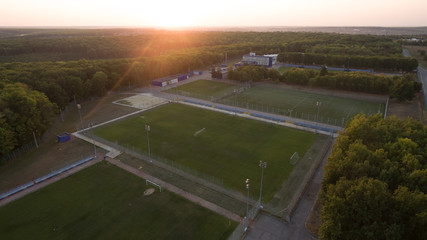 Large football field from a height.