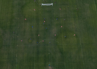 Large football field from a height.