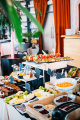 Breakfast Buffet Concept, Breakfast Time in Luxury Hotel, Brunch with Family in Restaurant, Snacks - Image