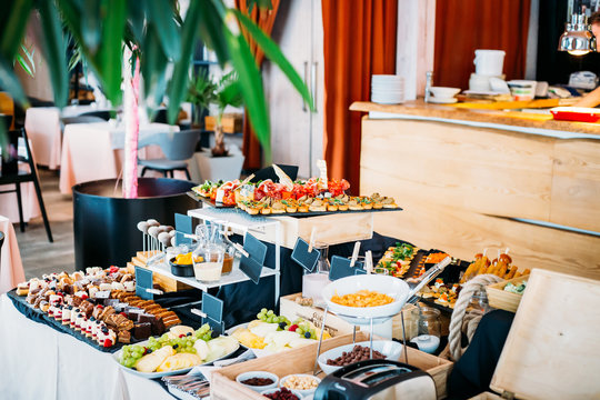 Breakfast Buffet Concept, Breakfast Time in Luxury Hotel, Brunch with Family in Restaurant, Snacks - Image