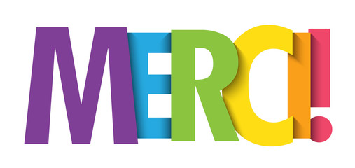 Bannière typographique vecteur MERCI! © Web Buttons Inc