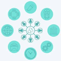 Affiliate marketing vector icon sign symbol