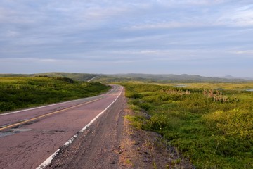 coastal landscape along the southern part of the Burin Peninsula  Heritage Run Highway, Newfoundland Canada 