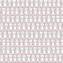 Cute cat seamless pattern background. Vector illustration.