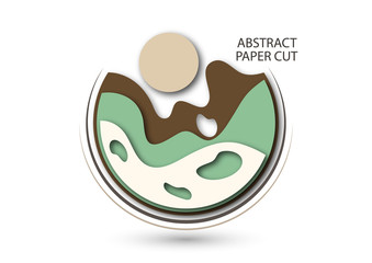 Colorful art of carving, an element of the environment and ecology. Colored creative waves abstract background. Design layout for business presentations, flyers, posters and invitations.