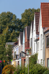 Häuserzeile, Reihenhäuser, Wohngebäude