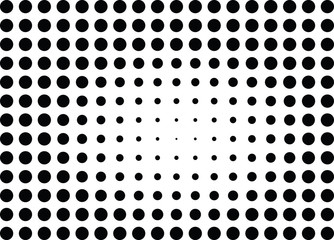 Abstract halftone dotted background. Monochrome pattern with dot and circles.  Vector modern futuristic texture for posters, sites, business cards, cover postcards, interior design, labels, stickers.